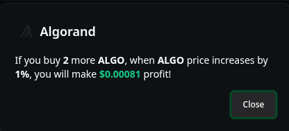 Exit Plan Calculation Popup