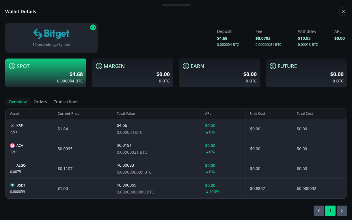 Wallet Details Overview